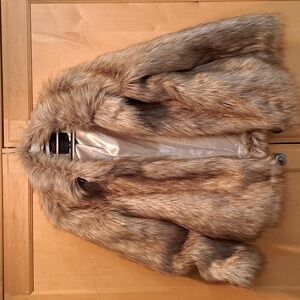 Yoki New York Faux Fur Jacket Brown